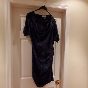 Lacoste navy blue drape dress